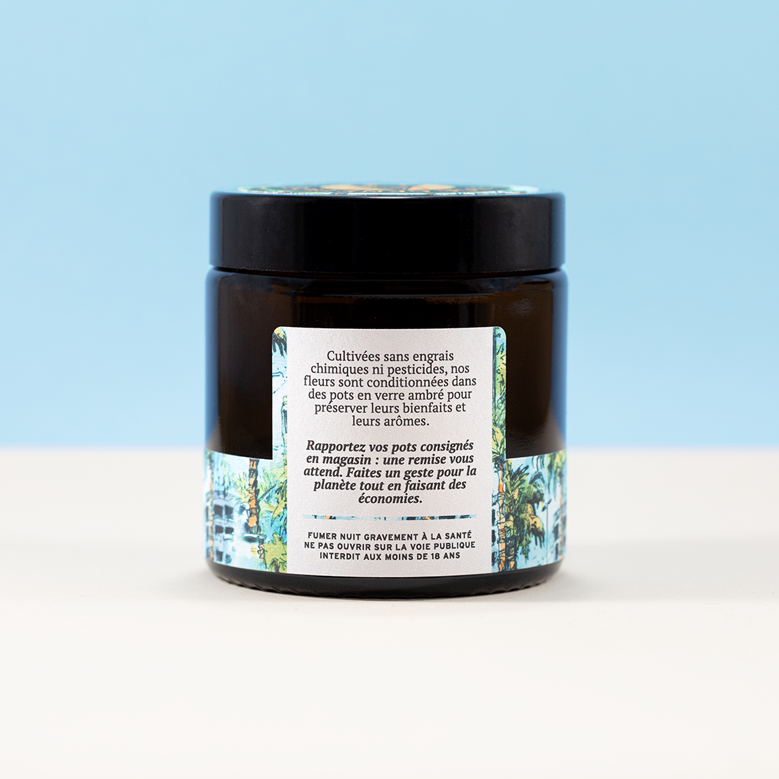 arrière du pot avec description