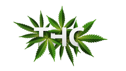 Logo THC avec feuille de chanvre