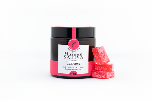 Pot de Gummies au CBD & THC légaux de chez Maison Sativa