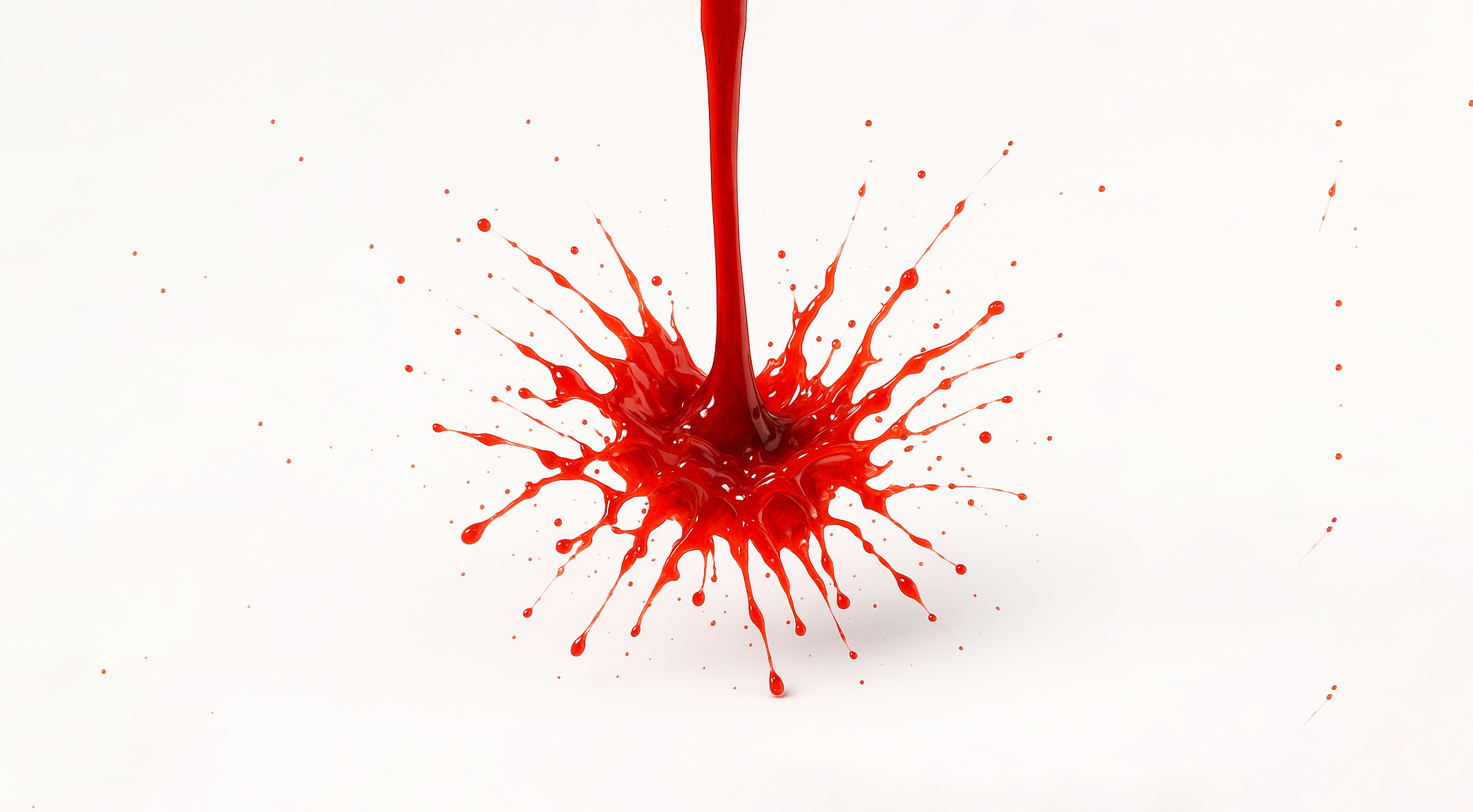 Versement de sirop THC rouge illustrant la texture fluide et l’intensité des sirops Delta-9 légaux Maison Sativa, sur fond blanc épuré.