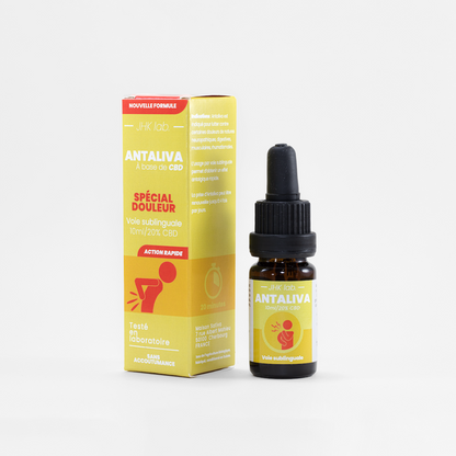 Antaliva est une Huile de CBD permettant de lutter contre la douleur, les douleurs chroniques et inflammatoires, spectre complet, 20%, testé en laboratoire, bio, spécial douleurs, antaliva, maison sativa, cherbourg