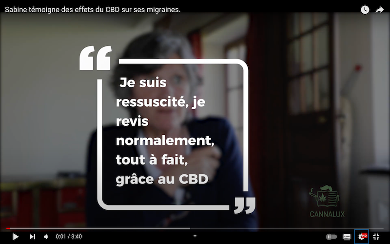 Load video: testimony of the effects of CBD