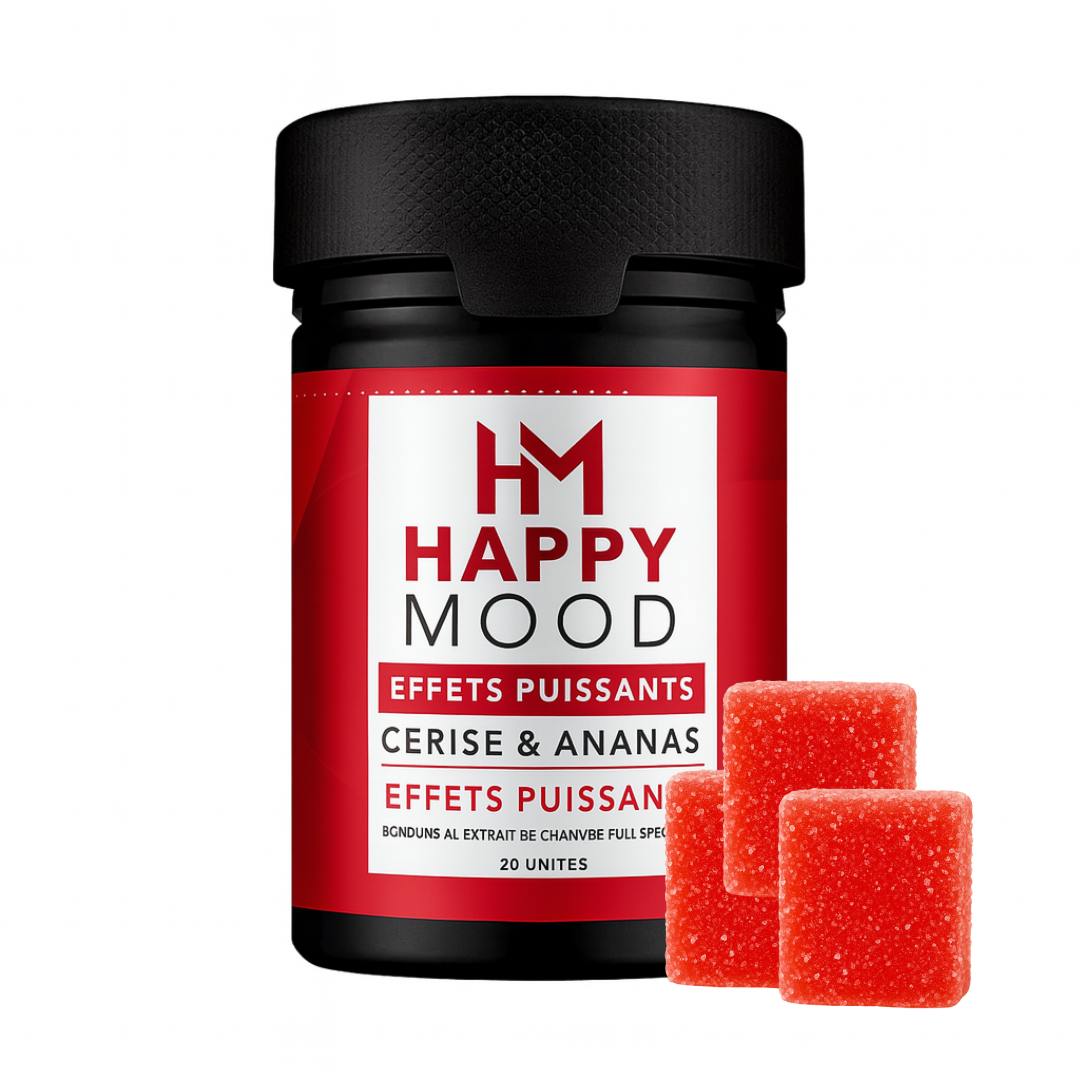 Gummies Delta 9 THC 5mg - CBD 25mg - Cerise Ananas - HAPPY MOOD - Maison Sativa