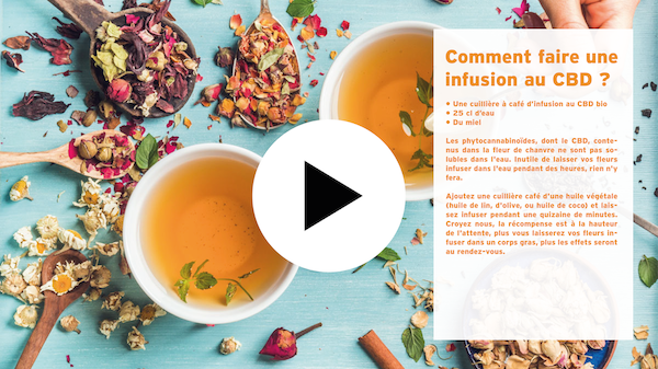 Charger la vidéo : recette pour apprendre à faire une infusion au CBD (cannabidiol)