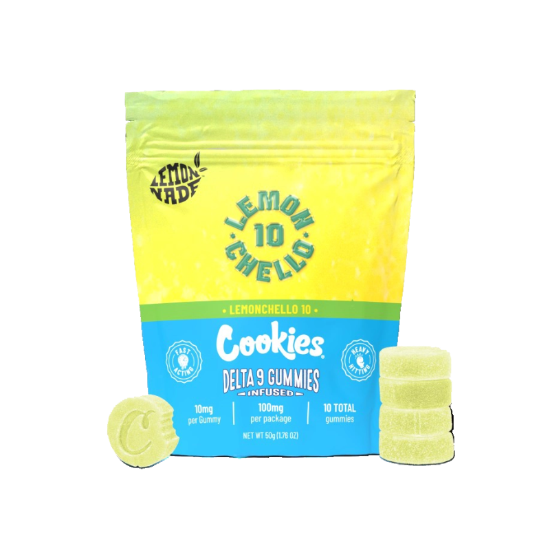 Cookies Gummies THC 10mg Delta-9 légales – Saveur Lemonchello 10 – Bonbons au cannabis légal au goût citron, livraison rapide 24/48h | Maison Sativa