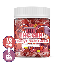 Bonbons CBD CBN THC VEED goût cerise – 10mg THC et 5mg CBN par cube, vendus à Cherbourg 50100 chez Maison Sativa, pour un sommeil profond et une détente optimale.