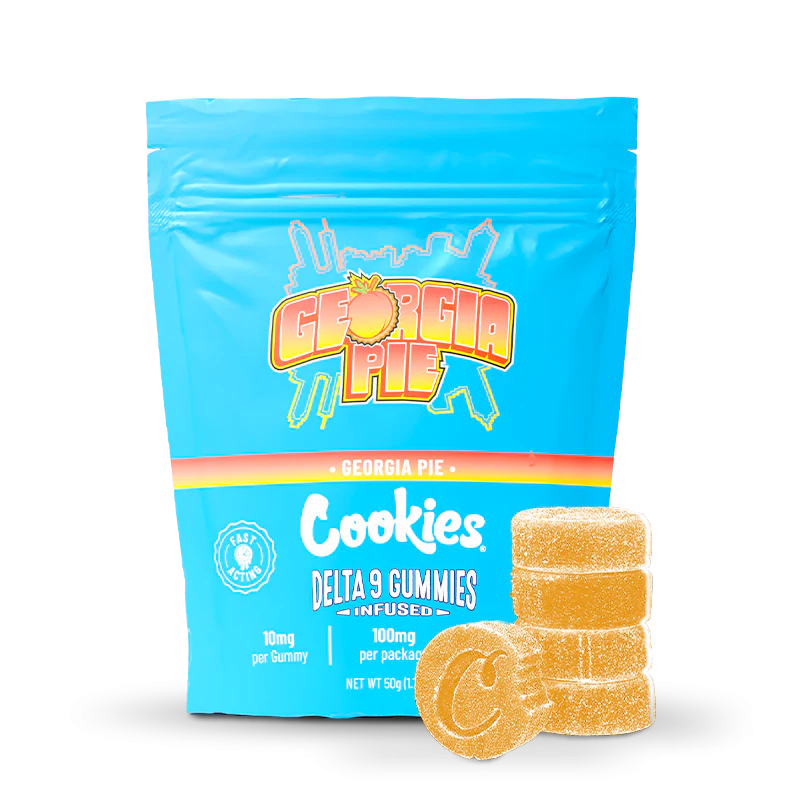 Cookies Gummies THC 10mg Delta-9 légales – Saveur Georgia Pie – Bonbons au cannabis légal, livraison rapide 24/48h | Maison Sativa