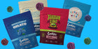 Pack 4 sachets Cookies Gummies THC Delta-9 légales – Saveurs Tahitian Lime, Huckleberry Gelato, Cereal Milk et London Pound Cake | Bonbons au cannabis légal – Livraison rapide 24/48h | Maison Sativa