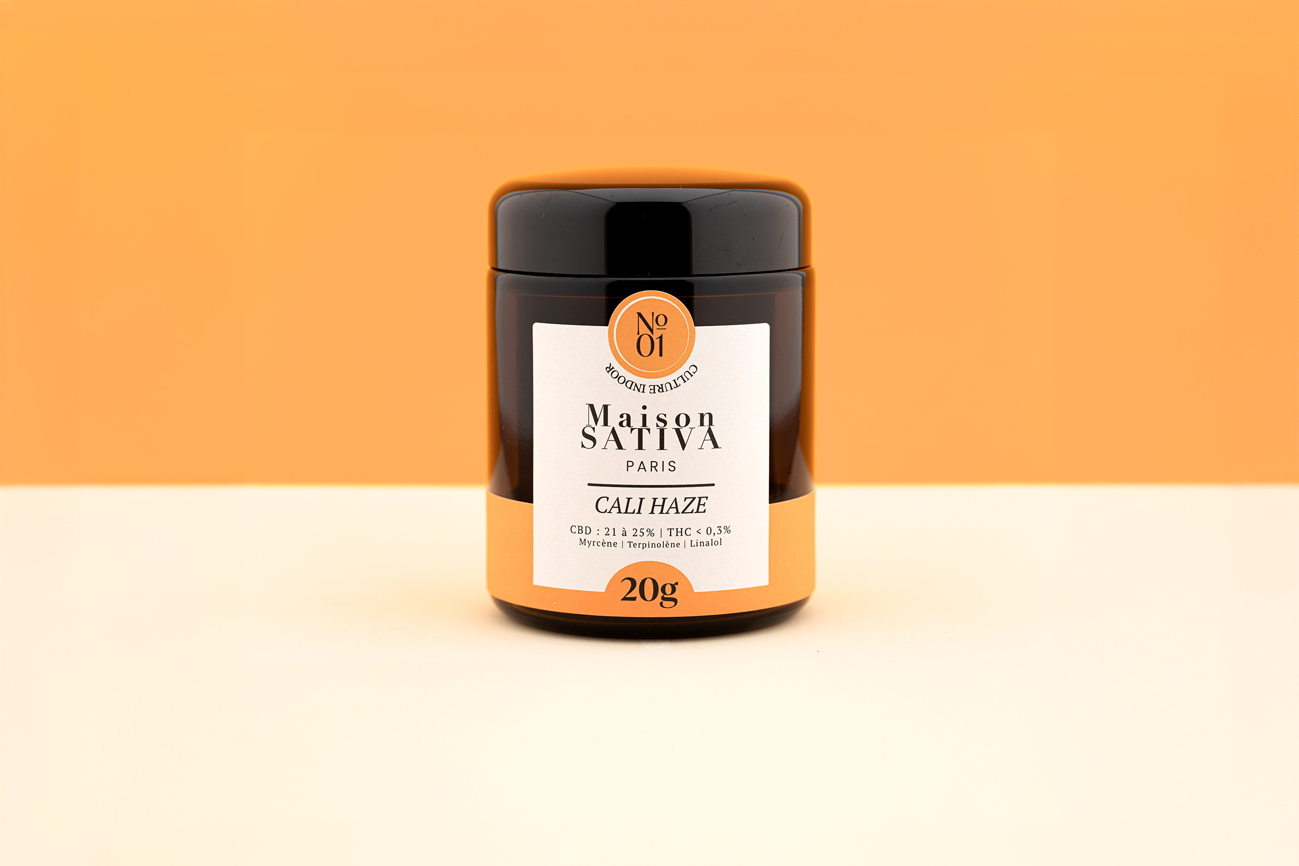 Pot de 20 g de fleurs CBD Cali Haze Maison Sativa