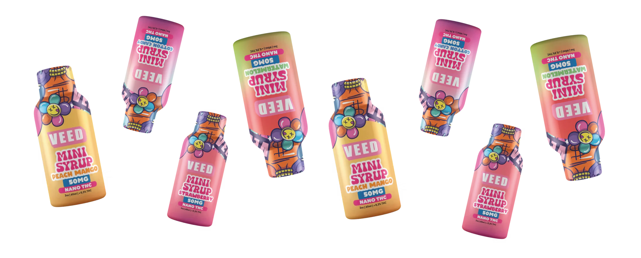 assortiment de sirop Delta-9-THC de la marque VEED 