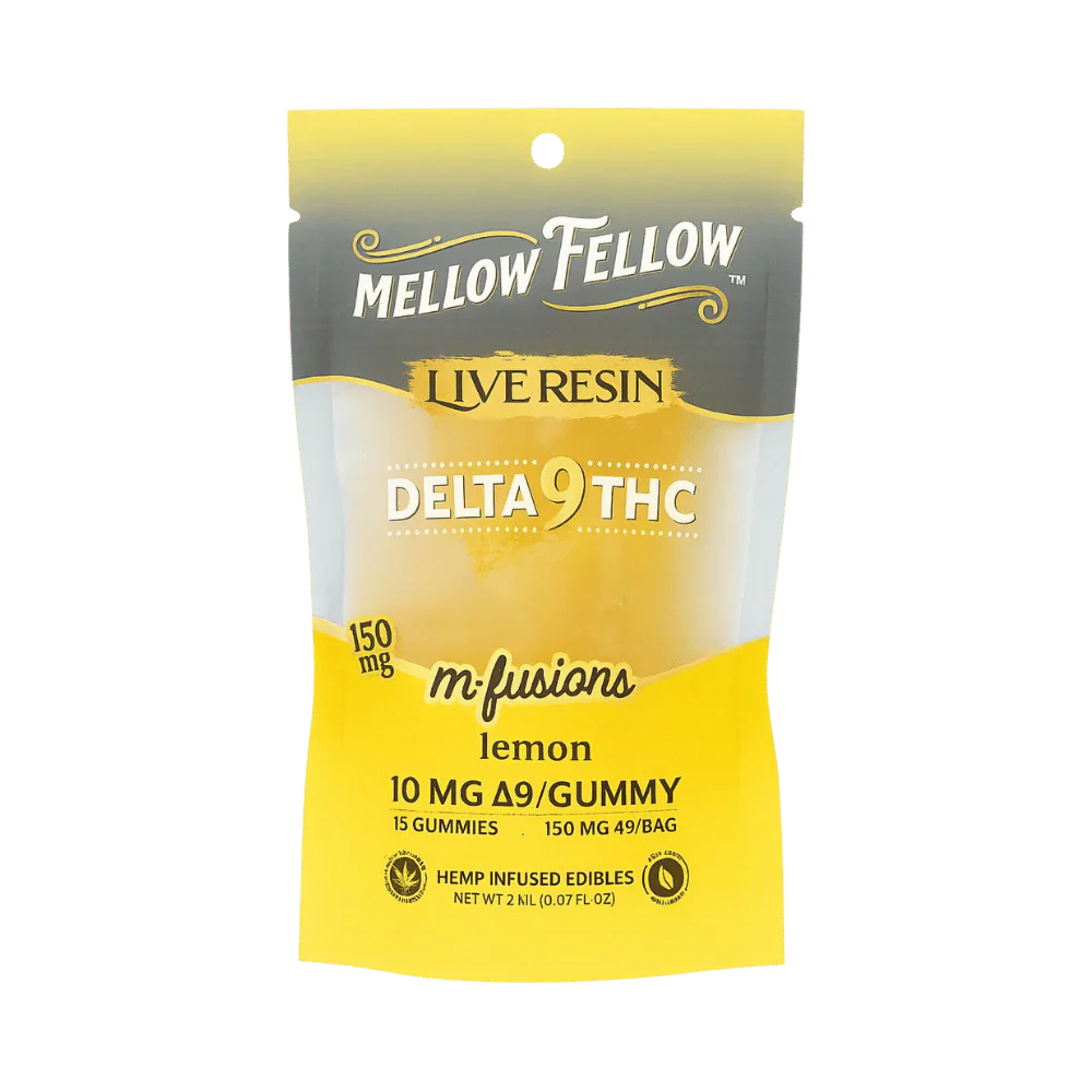 Gummie Live Resin Mellow Fellow 10mg - Bonbon sans sucre saveur Citron Zesty